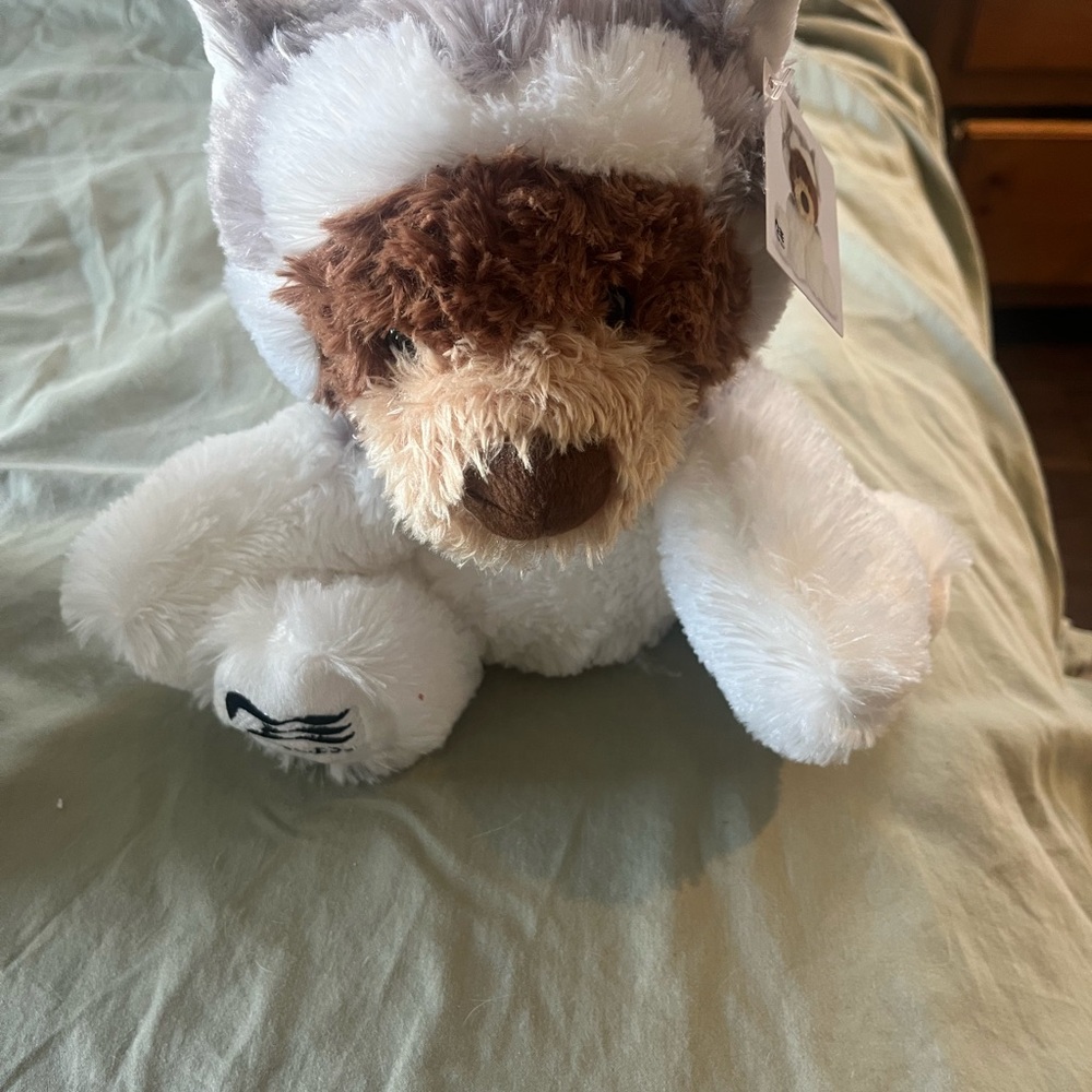 Plush Brown & White Teddy Bear Stuffed Animal